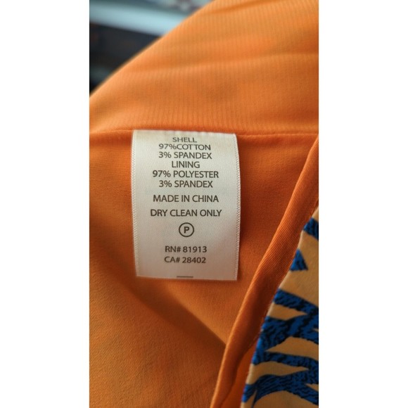 PLENTY by Tracy Reese Mini Sheath Dress Orange Blue African Wax Print Sexy XS 0 - Picture 6 of 6